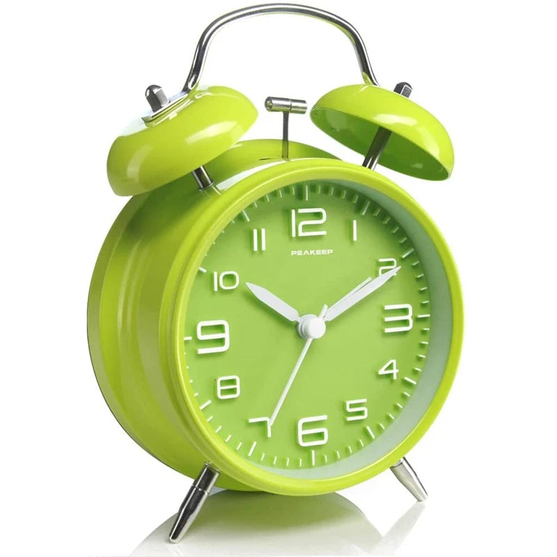 Metal frame twin bell alarm clock product details and specifications
