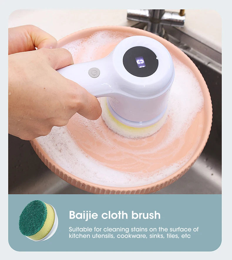 PowerScrub Pro cleaning bathtub surface with cordless convenience"