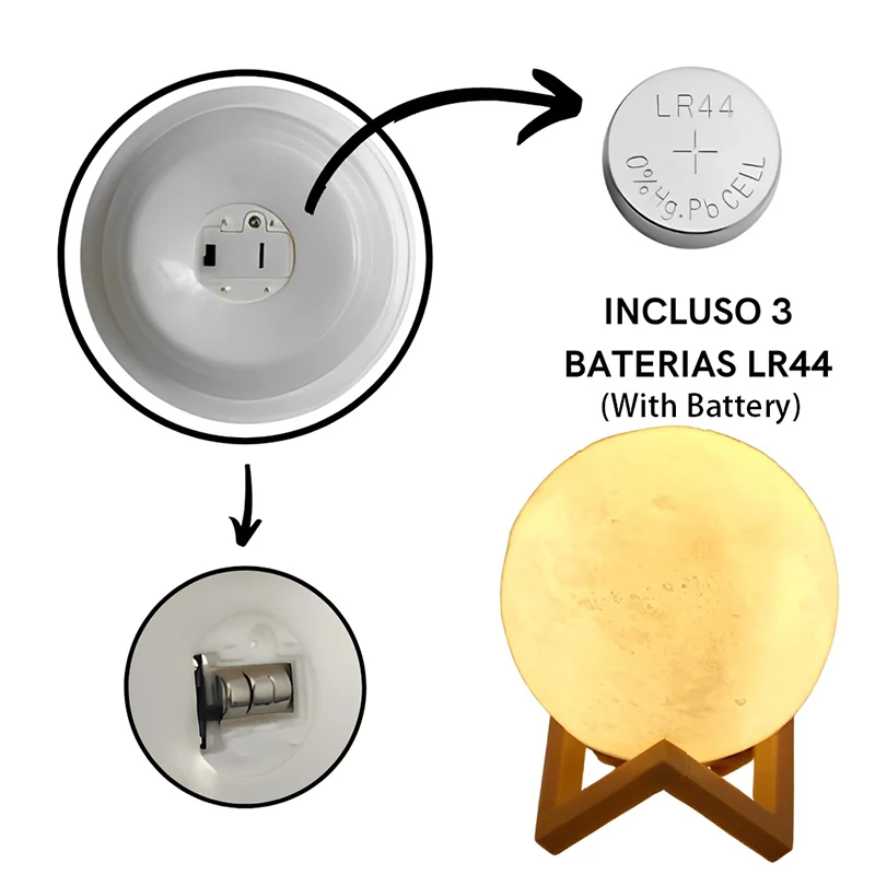LED moon lamp with plastic stand assembly instructions
