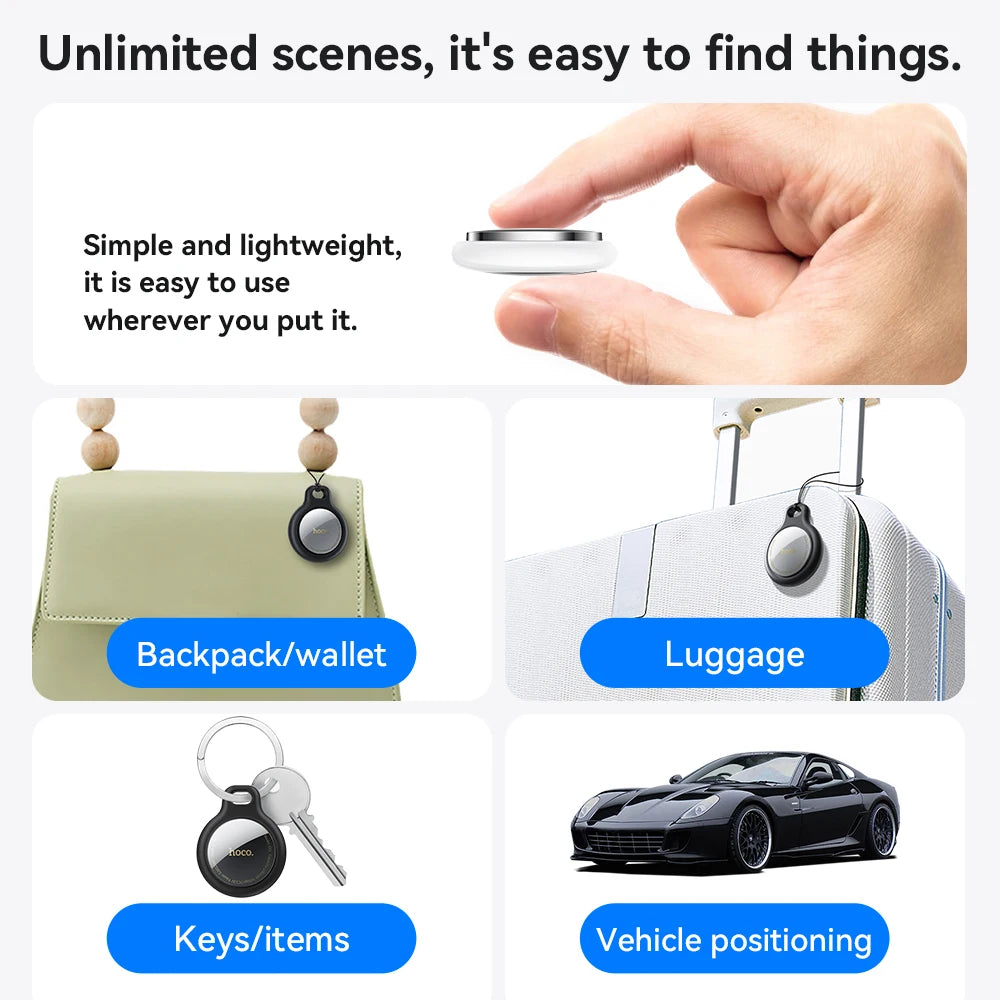 Smart Bluetooth Tracker - GPS Finder for Keys, Wallet, Pets & Bags
