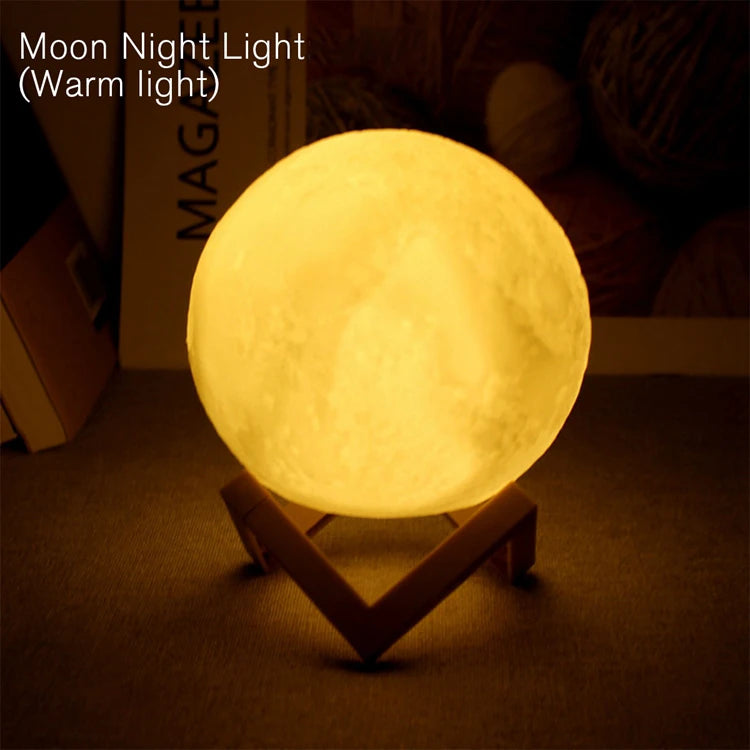 Lumisense moon lamp displaying all 7 color options comparison
