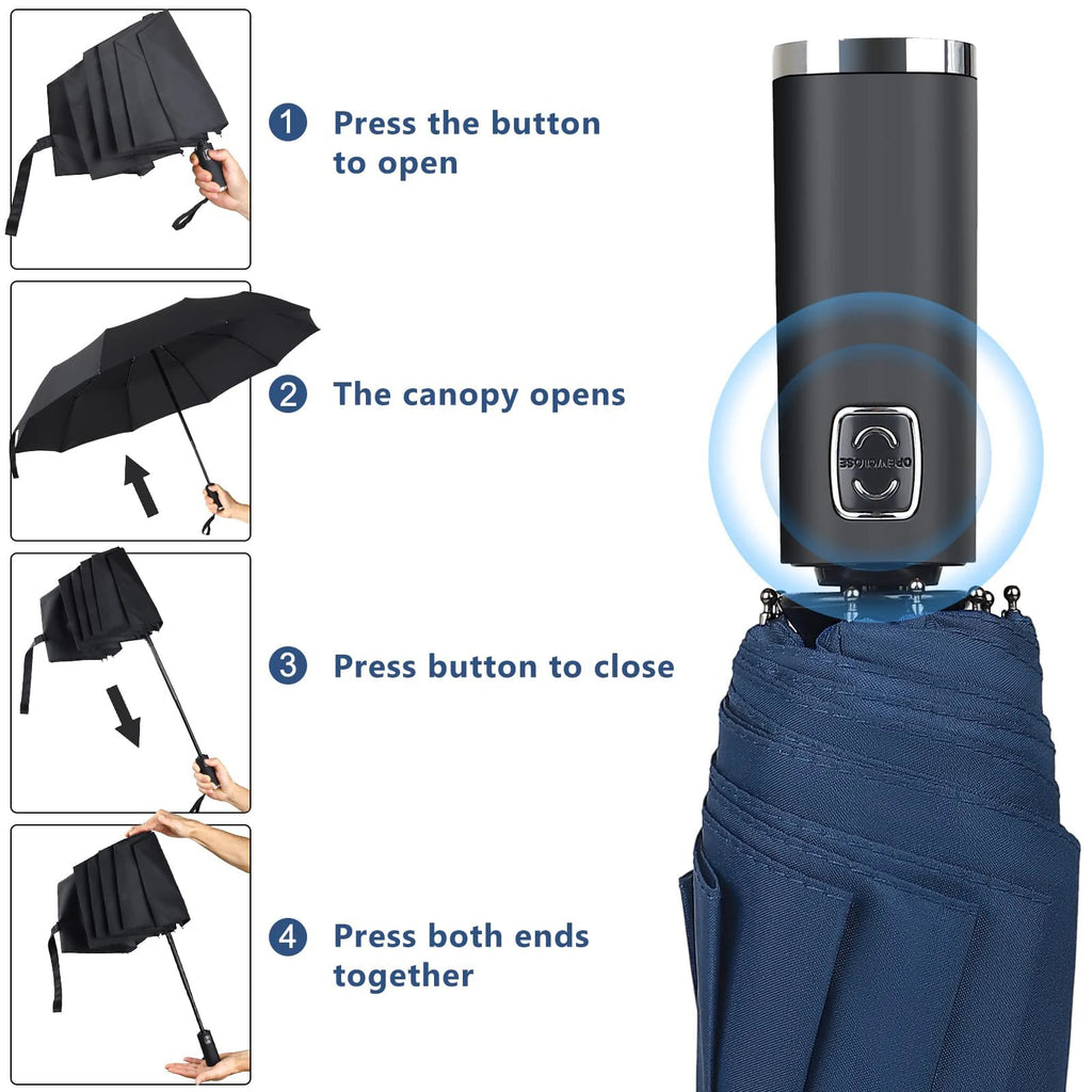 Large format umbrella perfect for couples sharing coverage