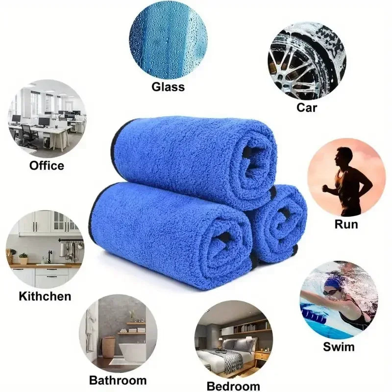 Ultra-soft coral fleece towel cleaning car paint scratch-free