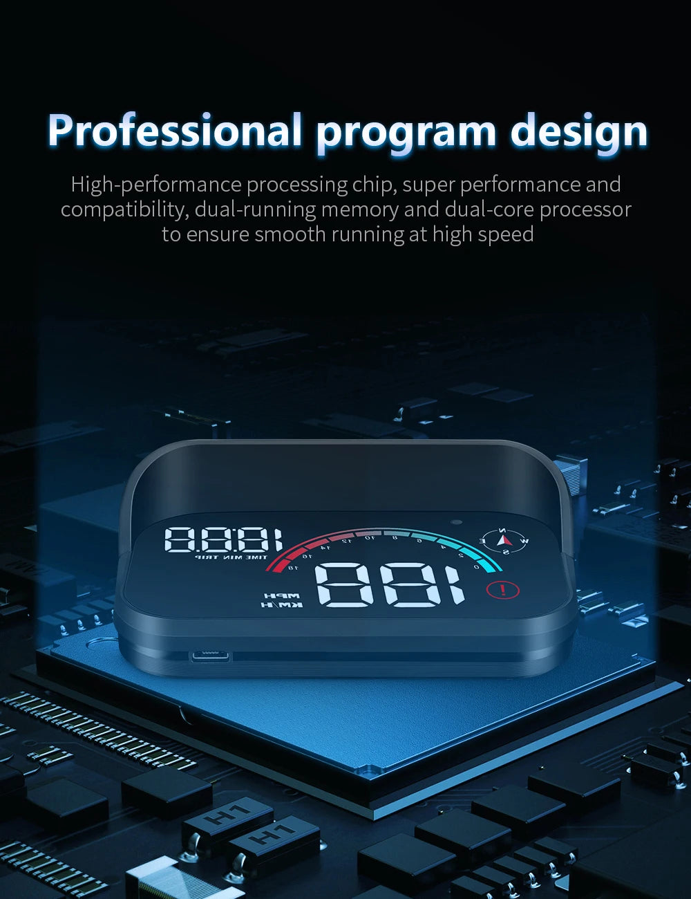 Head-up display control buttons for easy navigation