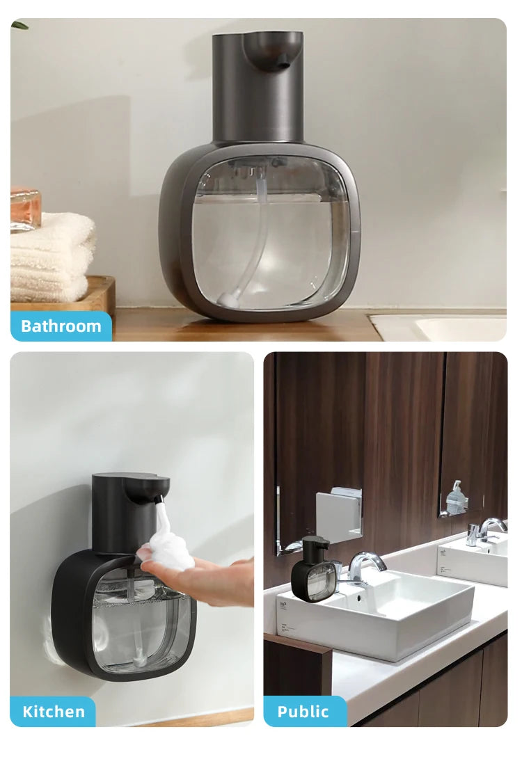 Rechargeable automatic soap dispenser with Type-C charging port

