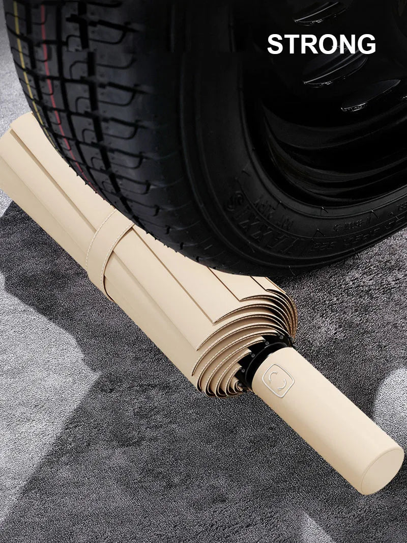 Large Automatic Umbrella - 24-Rib Windproof UV Protection Compact Umbrella