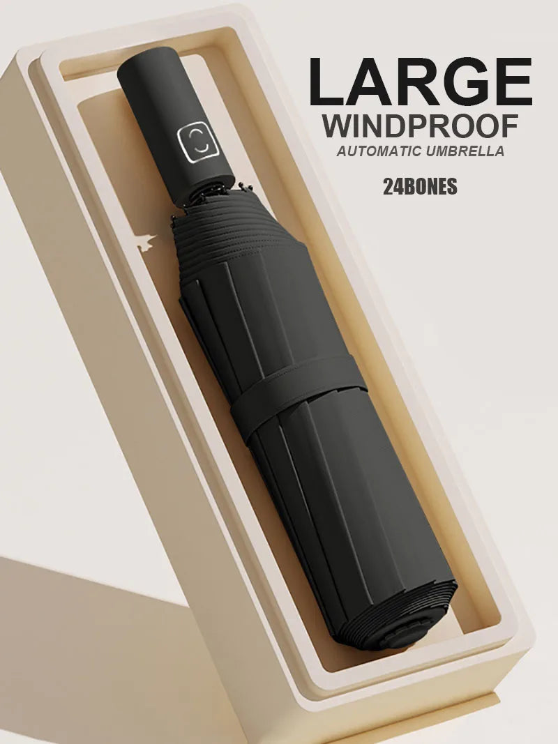 Compact umbrella fitting in bag or backpack when folded
