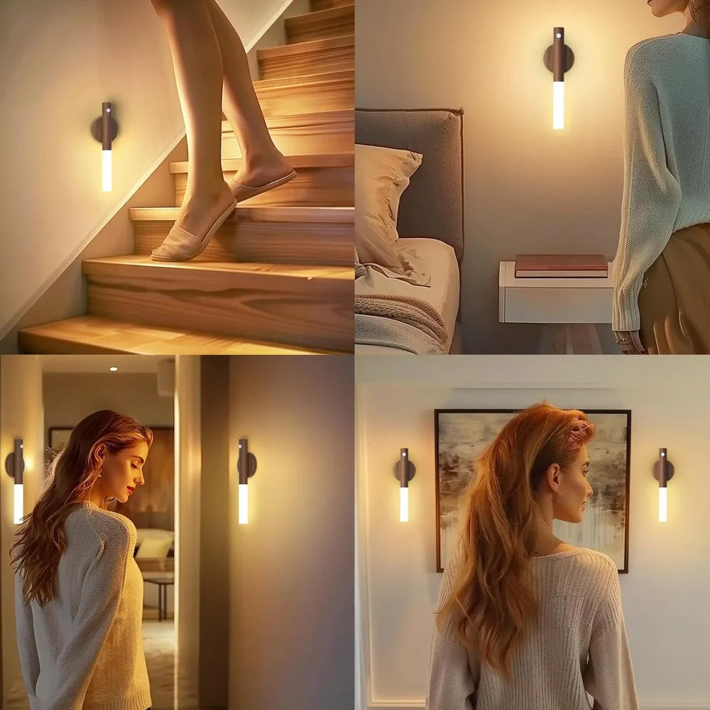 Motion activated LED night light for stairs