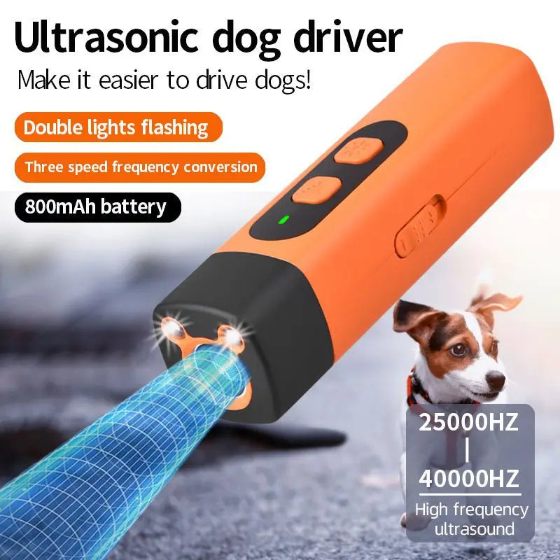 Ultrasonic Dog Barking Deterrent - Rechargeable Training Device for Home & Outdoor