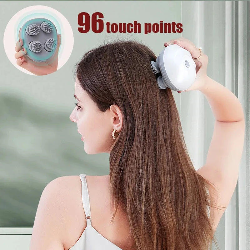 USB rechargeable head massager with 3 adjustable speed modes