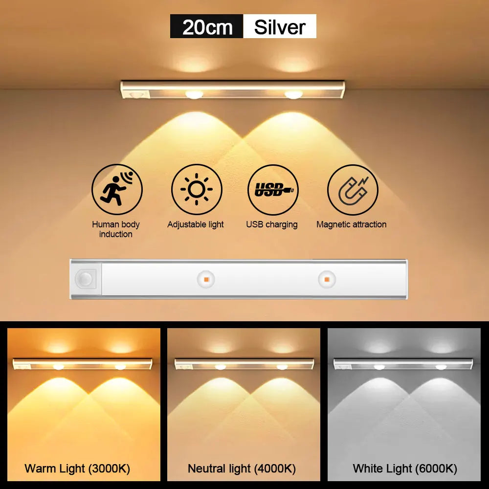 LED sensor light adjustable brightness levels
