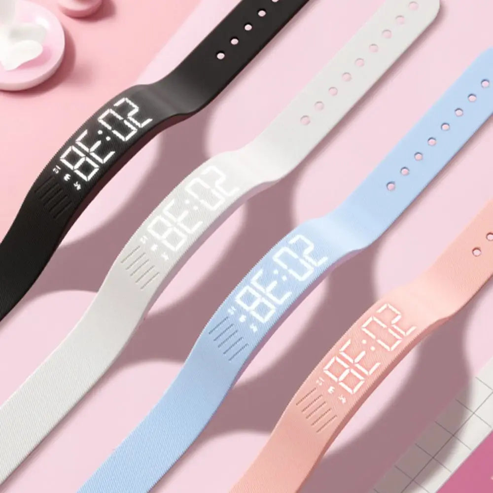 Vibrating Alarm Watch Bracelet - Silent Wake-Up with Pedometer & Sleep Tracker