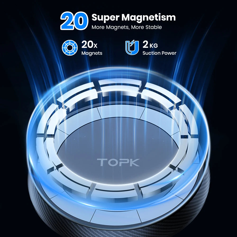 iPhone mounted on magnetic air vent holder with one-hand operation