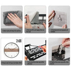 Bathroom storage organizer lifestyle image showing organized shower essentials