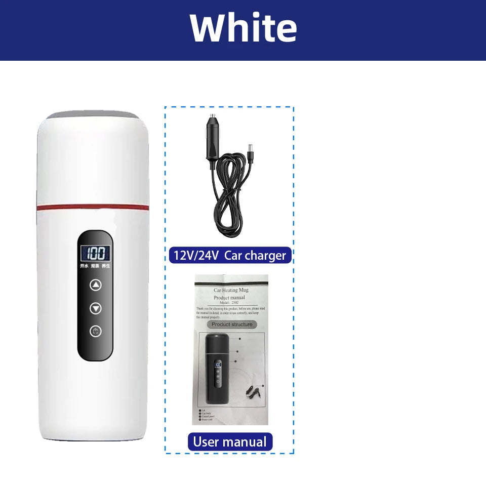 Car electric kettle with protection chip preventing overheating