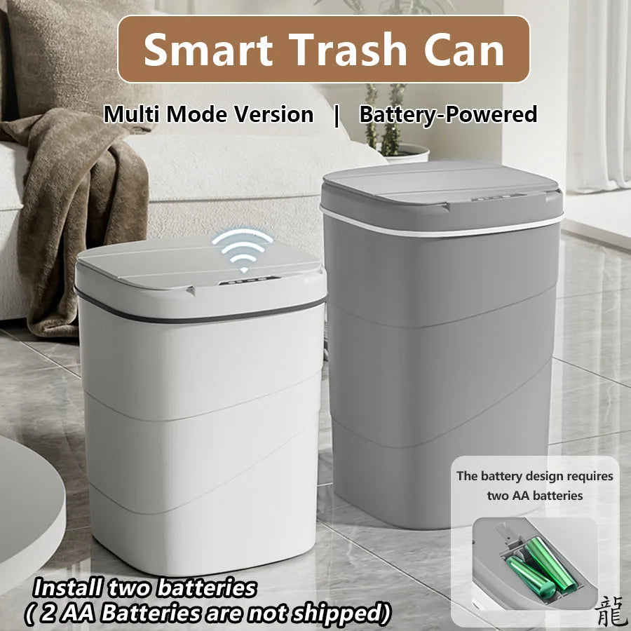 Automatic motion sensor trash can opening hands-free with wave gesture"