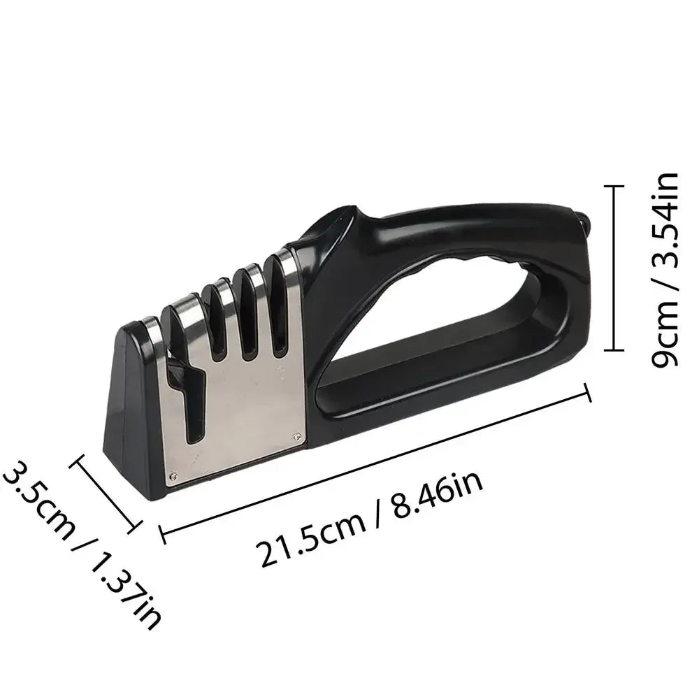 Professional grade knife sharpener for home and commercial kitchen use
