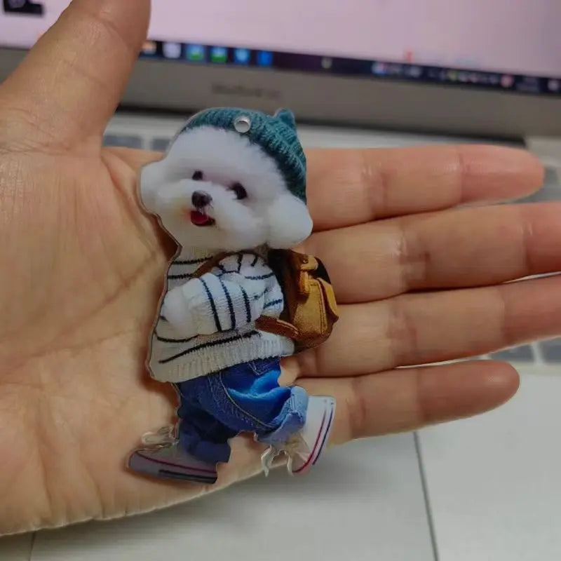 Creative puppy backpack car charm perfect gift for dog lovers