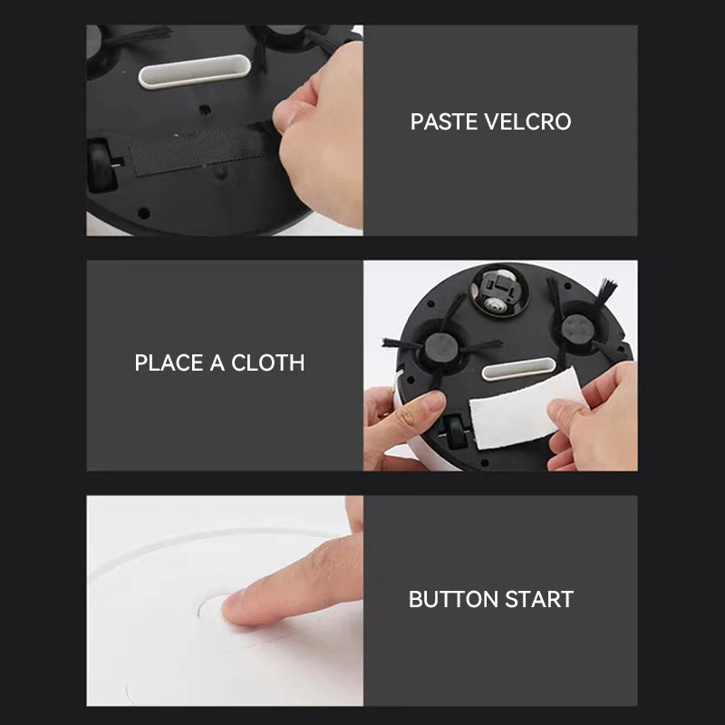 Step-by-step guide on how to use lumisense cleaner with text labels for each step