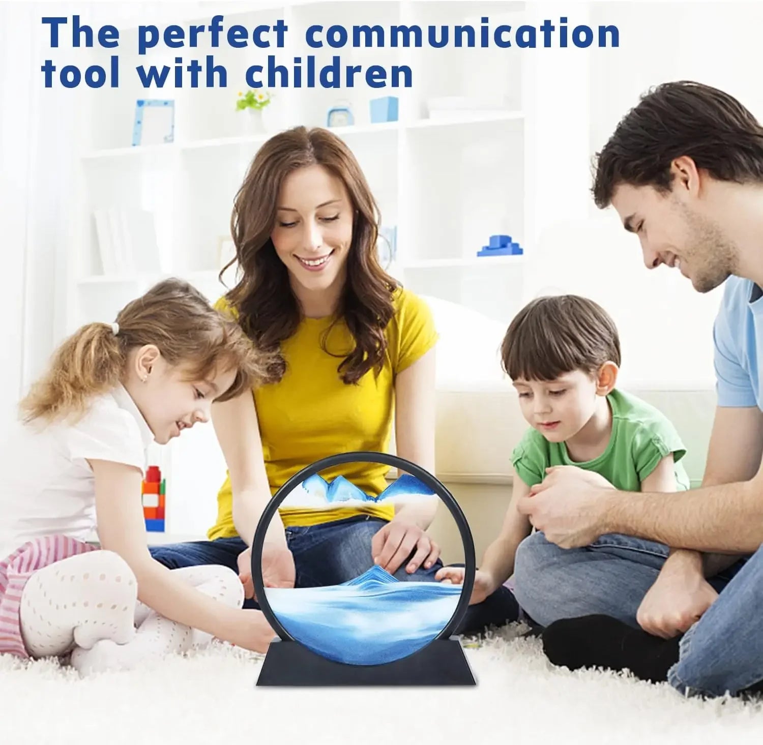 Close-up of flowing sand creating mountain and valley formations
