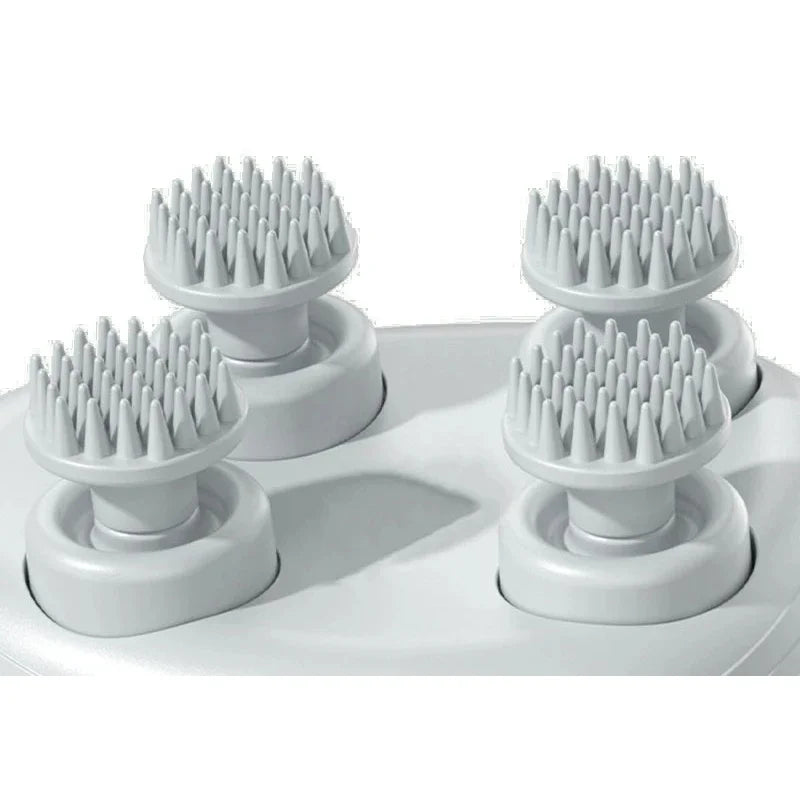 Waterproof scalp massager being used in shower for wet massage