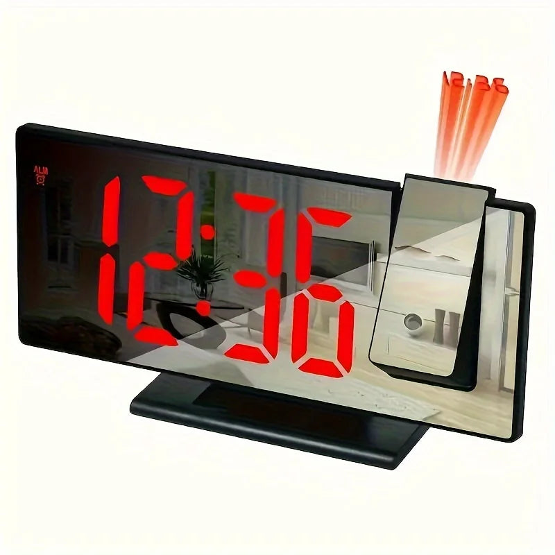 Lumisense projection alarm clock product packaging and box contents

