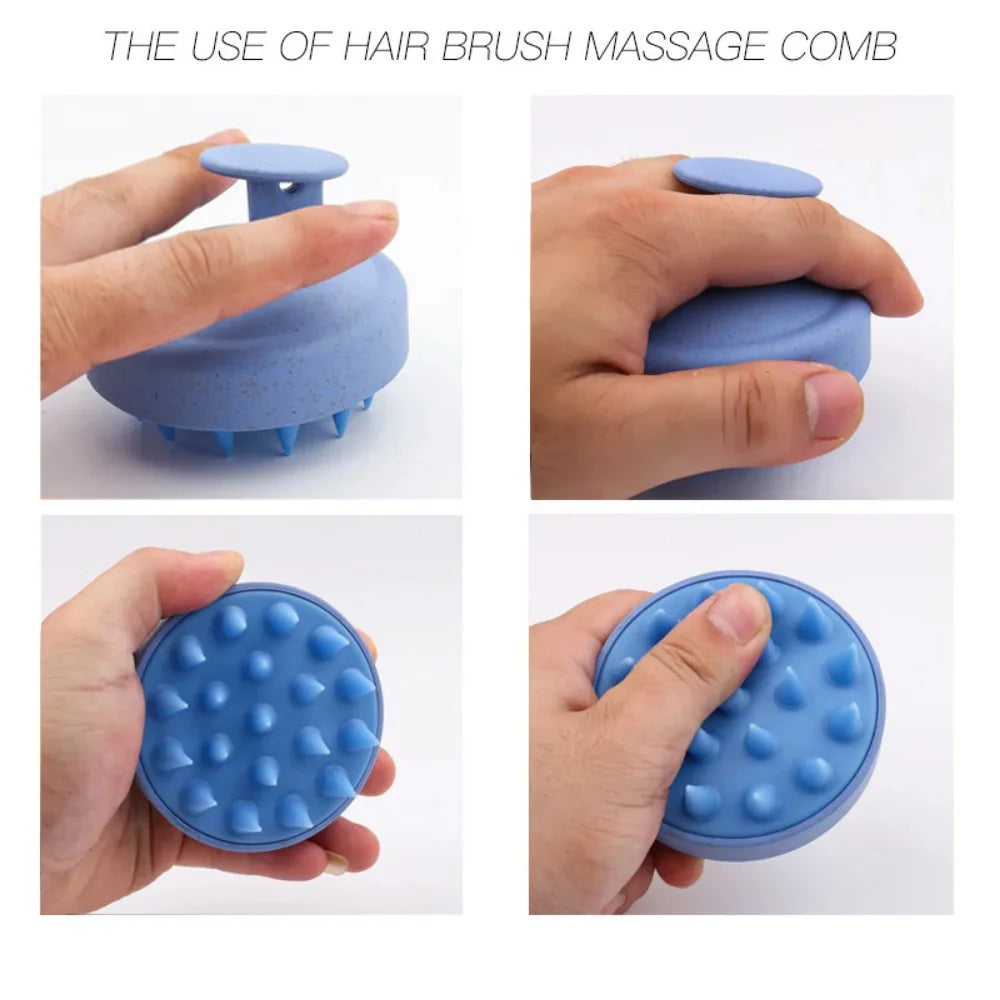 Silicone Scalp Massage Brush - Shampoo Brush for Hair Growth & Deep Cleansing