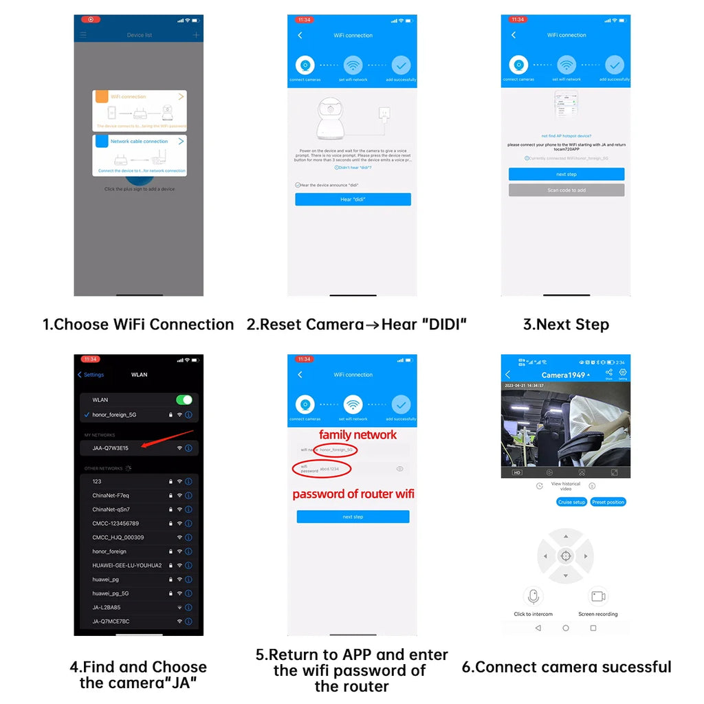 Motion detection security camera with auto tracking and real-time alert notifications
